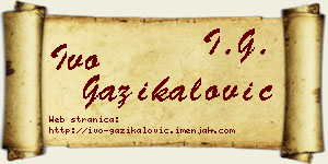 Ivo Gazikalović vizit kartica
